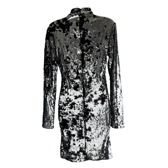 New Isabel Marant Marnela Sequins Cotton Cut Out Dress Silver Size FR36/US4 - Picture 7 of 14